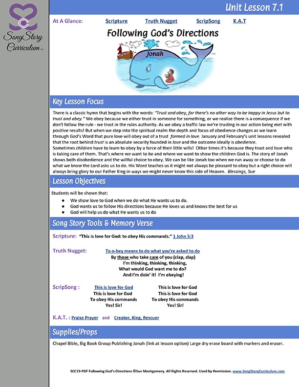Unit-7-SongStory-Image Unit Lesson 7.1 - Following God's Directions